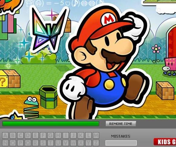 play super mario hidden letters game 2014